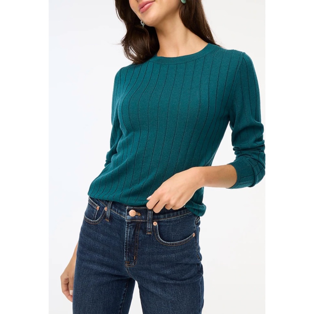 Brand New Jcrew Ribbed Merino Wool-Blend Sweater